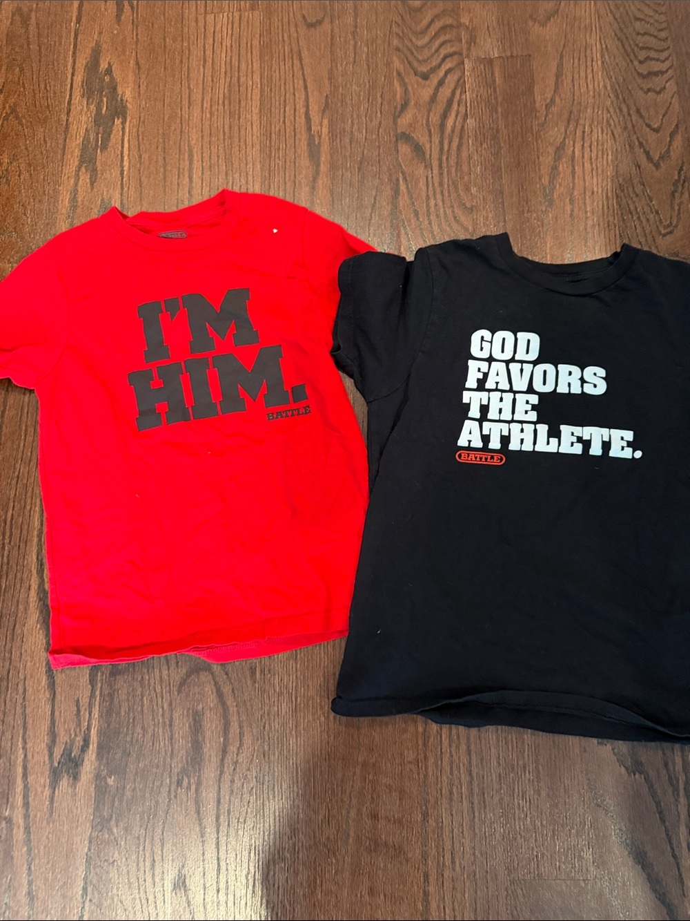 Kids 'I'm Him.' Short Sleeve Graphic Tee - Red